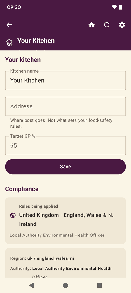 App settings